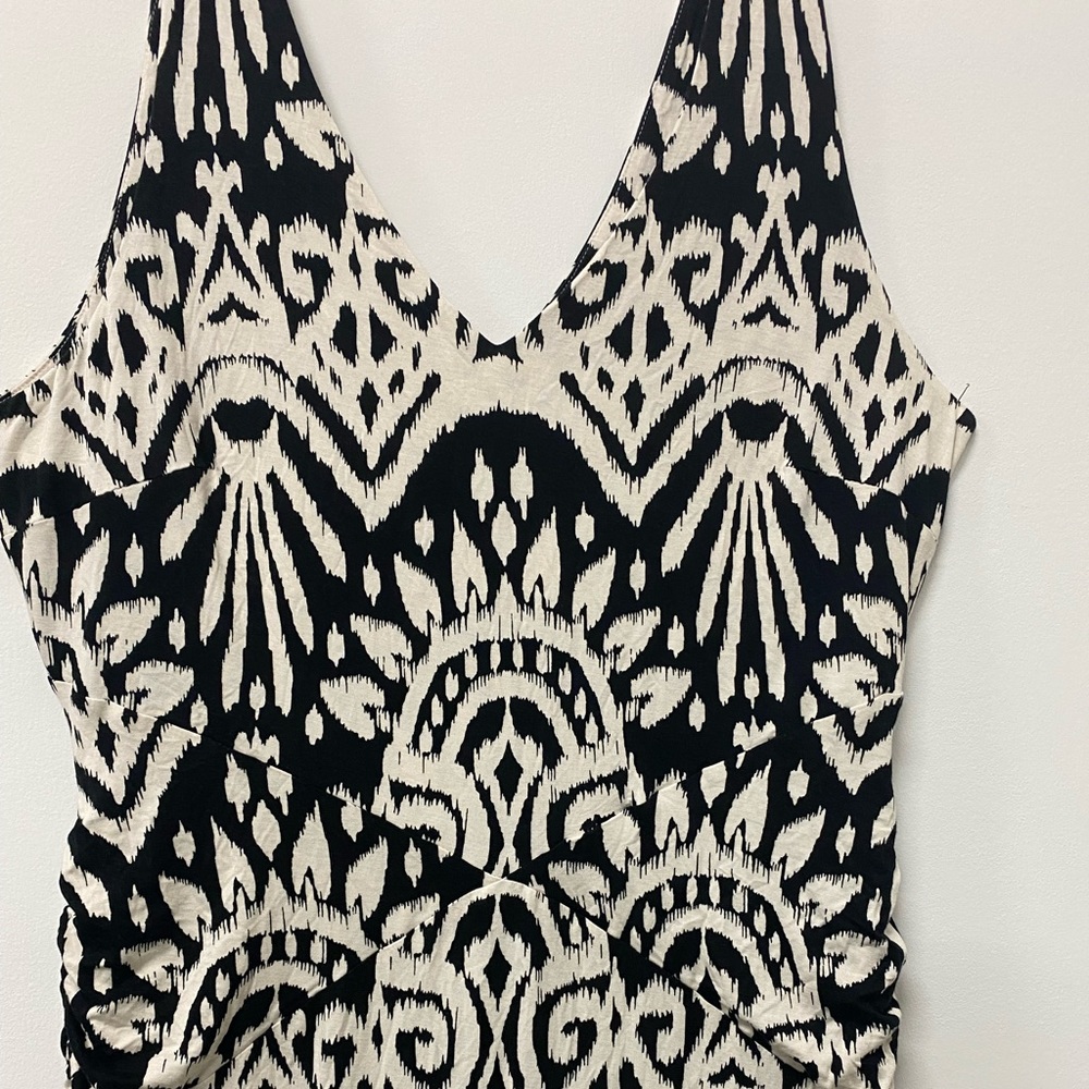 inc international concepts black white stretchy maxi dress XXL.